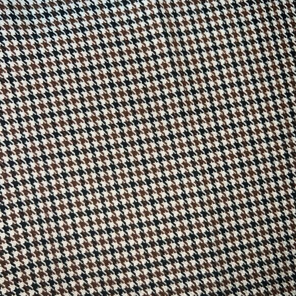 Vintage 35th & 10th Houndstooth Print Brown Black Cream High Rise Dress Pants 9 - Picture 2 of 8
